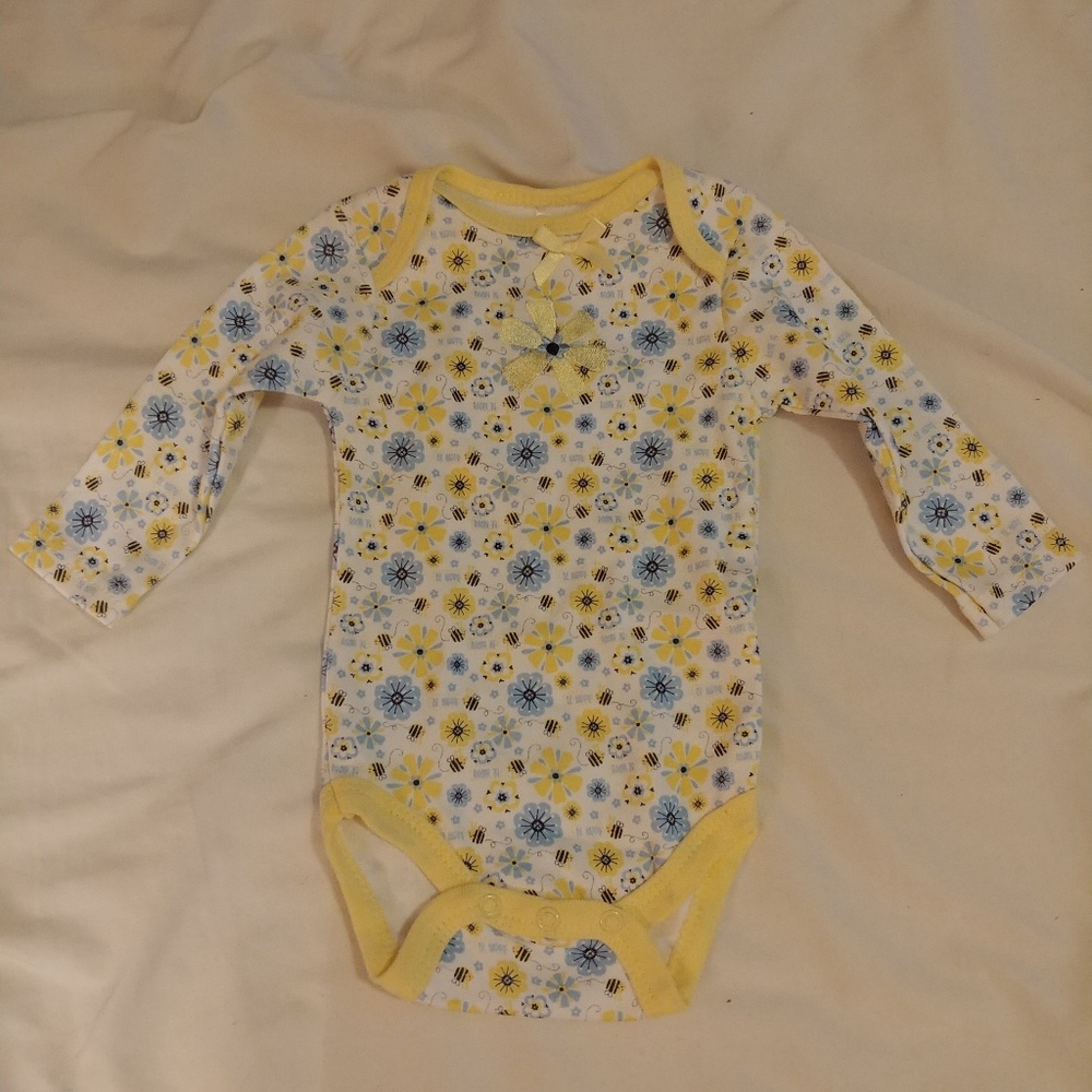 Cute floral baby onesie